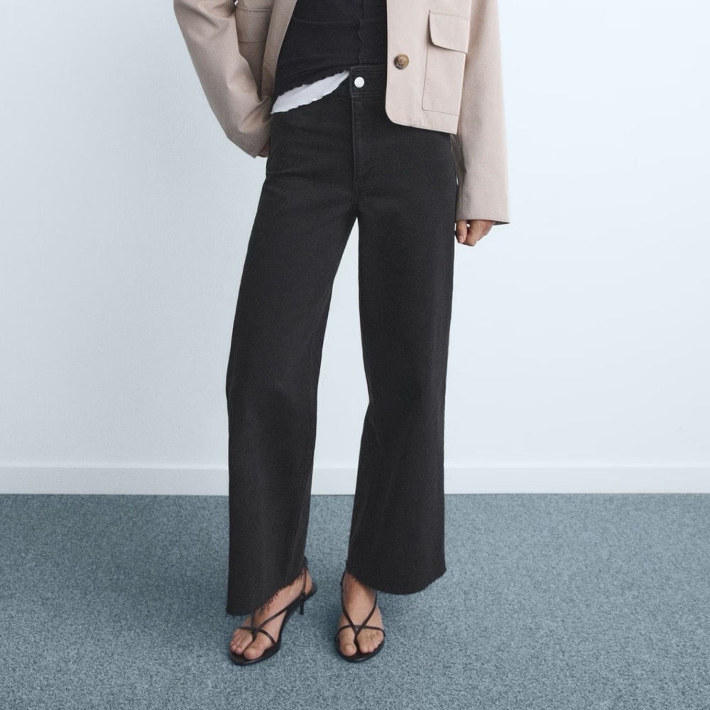 MANGO CATHERIN CULOTTE HIGH-RISE JEANS